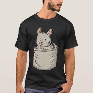 Camiseta Chinchilla Bolsillo Del Pecho Cola Larga Chinchill