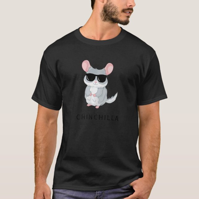 Camiseta Chinchilla Chillin con gafas de sol (Anverso)