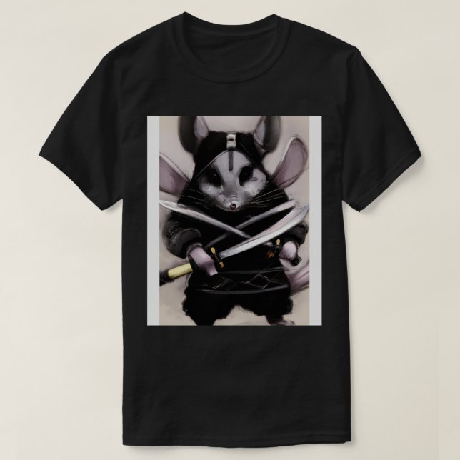 Camiseta Chinchilla con disfraz de ninja (Diseño del anverso)