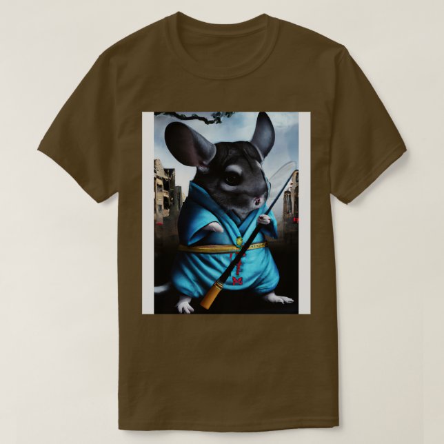 Camiseta Chinchilla en disfraz de ninja 4 (Diseño del anverso)