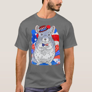 Camiseta Chinchilla Funny Merica 4 de Julio Estadounidense
