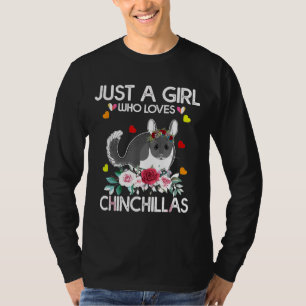 Camiseta Chinchilla Para Mujeres Solamente Una Chica Que Am