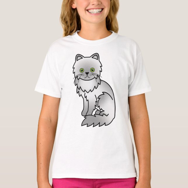 Camiseta Chinchilla Persa Personalizado Ilustracion de gato (Anverso)