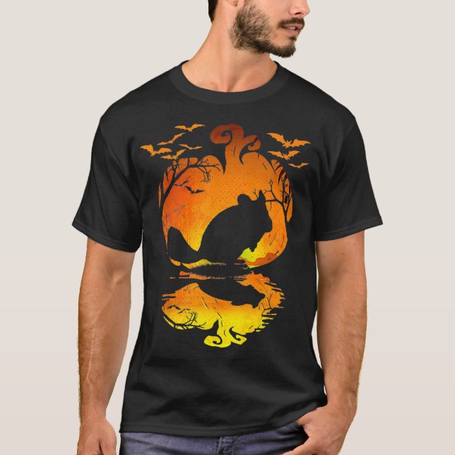 Camiseta Chinchilla Silhouette Pumpkin Acción de Gracias (Anverso)