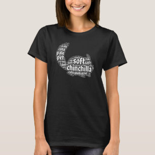 Camiseta Chinchilla Word Cloud Mascota Animal Chinchillas