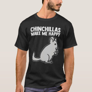 Camiseta Chinchillas me hacen feliz rodent Pocket Mascota C