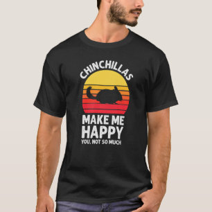 Camiseta Chinchillas me hacen feliz Sunset Retro Chinchilla