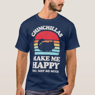 Camiseta Chinchillas me hacen feliz Sunset Retro para los h