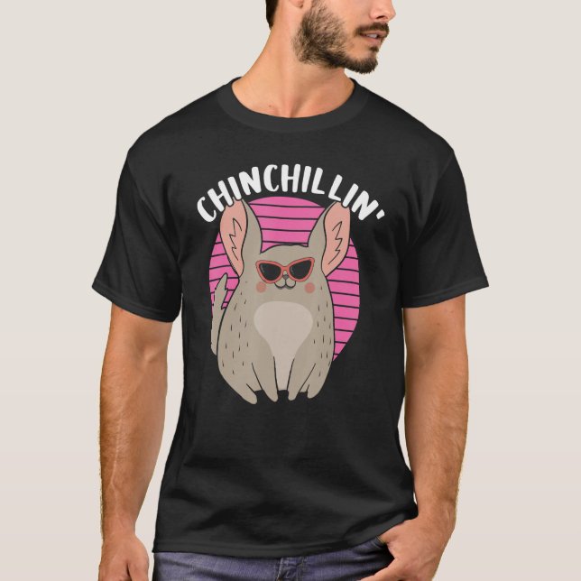 Camiseta Chinchillin Chinchilla con gafas de sol (Anverso)