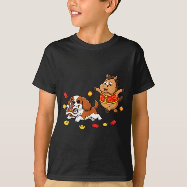 Camiseta Chinese Caballo Cavalier King Charles Spaniel Feli (Anverso)