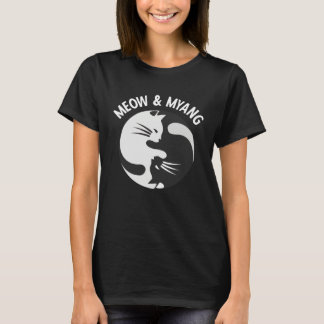 Camiseta Chinese Cats Meow And Myang Yin Yang Cat