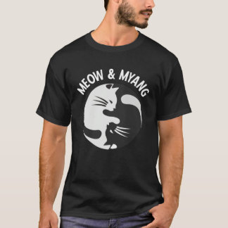 Camiseta Chinese Cats Meow And Myang Yin Yang Cat