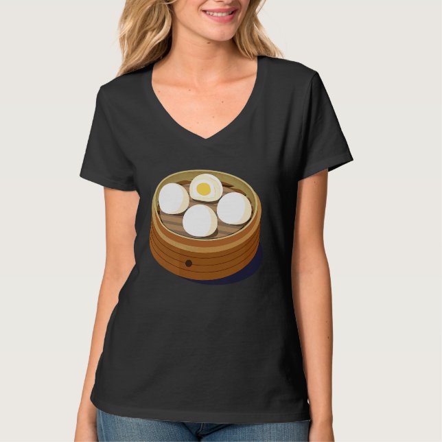 Camiseta Chinese Dim Sum Sweet Bun Foodie (Anverso)