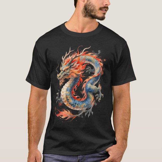 Camiseta Chinese Dragon Asian Mythology Zodiac  (Anverso)
