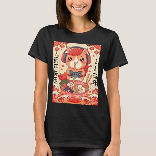 Camiseta Chinese Lunar New Year Of The Horse 2026 Ramen Noo (Anverso)