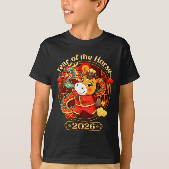 Camiseta Chinese New Year 2026 Clothes Boys Girls Year Of T (Anverso)