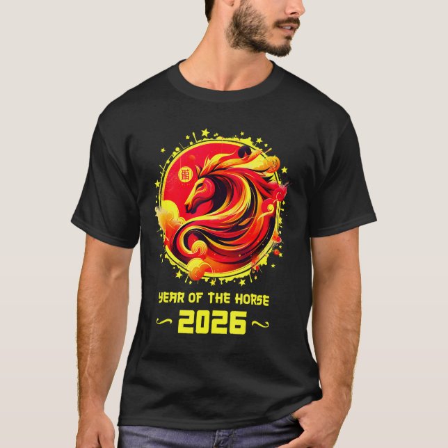 Camiseta Chinese New Year 2026 Horse Happy Chinese New Year (Anverso)
