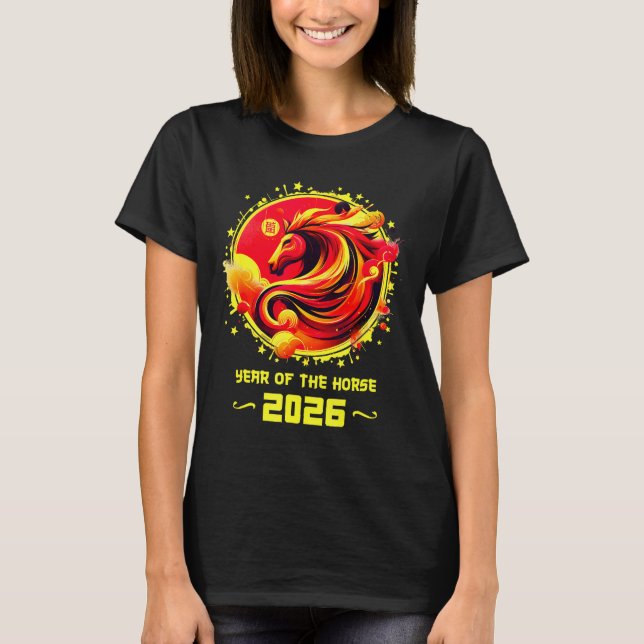 Camiseta Chinese New Year 2026 Horse Happy Chinese New Year (Anverso)