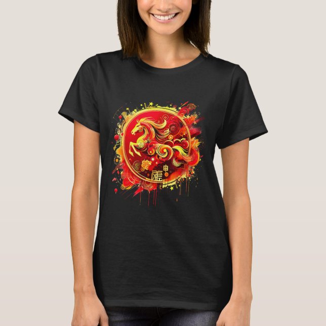 Camiseta Chinese New Year 2026 Horse Happy Chinese New Year (Anverso)