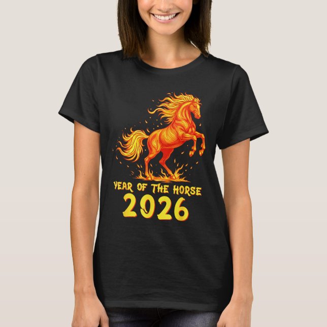 Camiseta Chinese New Year 2026 Horse Happy Chinese New Year (Anverso)