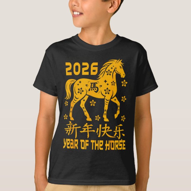 Camiseta Chinese New Year 2026 Red Year Of The Horse 2026  (Anverso)