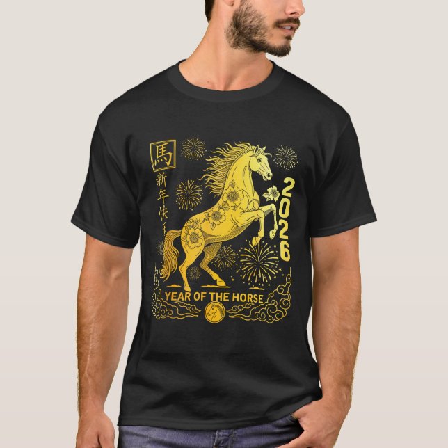 Camiseta Chinese New Year 2026 Year Of Horse Chinese New Ye (Anverso)