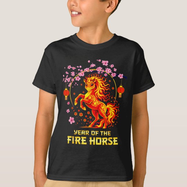 Camiseta Chinese New Year 2026 Year Of The Fire Horse  (Anverso)