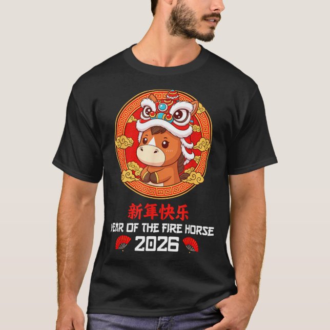 Camiseta Chinese New Year 2026 Year Of The Horse Boys Girls (Anverso)
