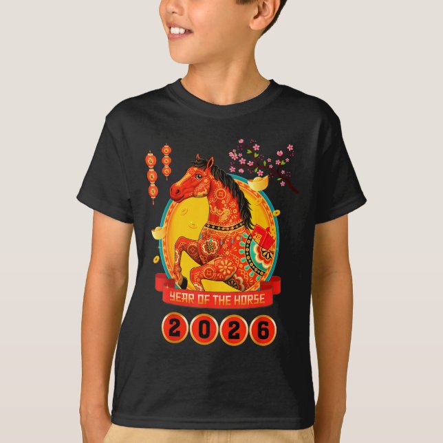 Camiseta Chinese New Year 2026 Year Of The Horse Happy Luna (Anverso)