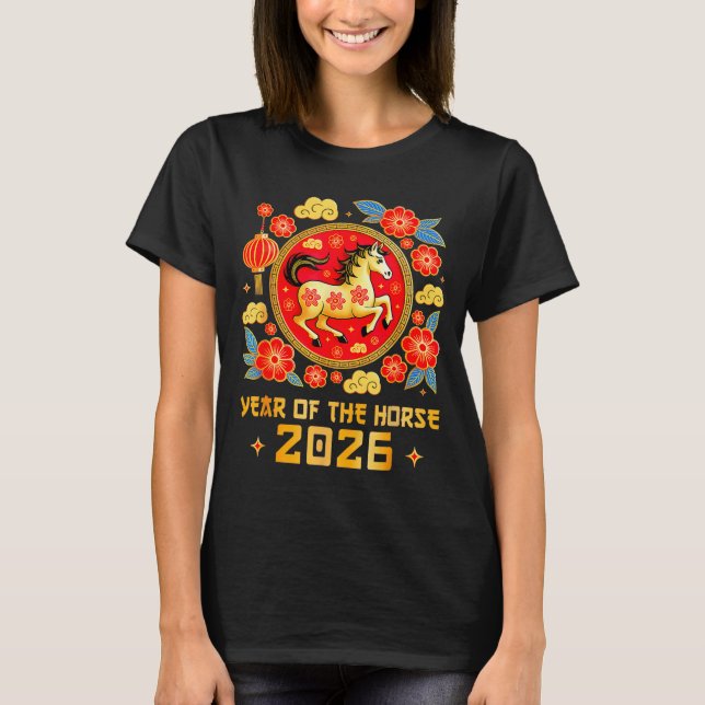Camiseta Chinese New Year 2026 Year Of The Horse Happy New  (Anverso)