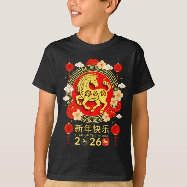 Camiseta Chinese New Year 2026 Year Of The Horse Happy New  (Anverso)