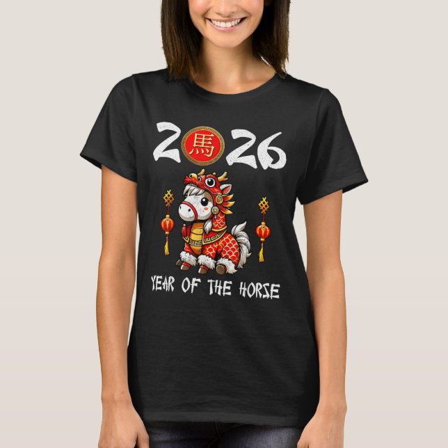 Camiseta Chinese New Year 2026 Year Of The Horse Happy New  (Anverso)