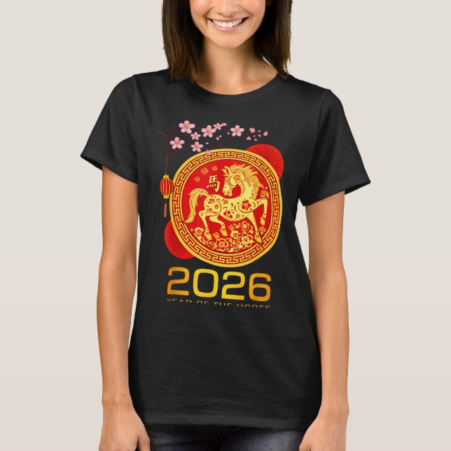 Camiseta Chinese New Year 2026 Year Of The Horse Lunar New  (Anverso)