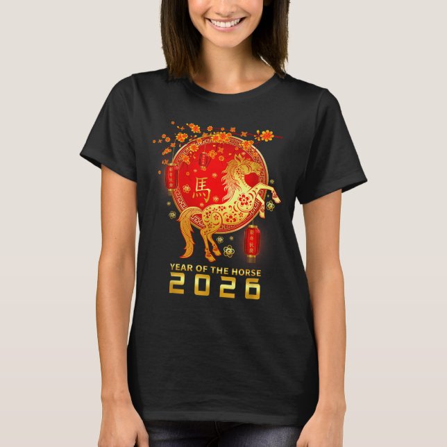 Camiseta Chinese New Year 2026 Year Of The Horse Lunar New  (Anverso)