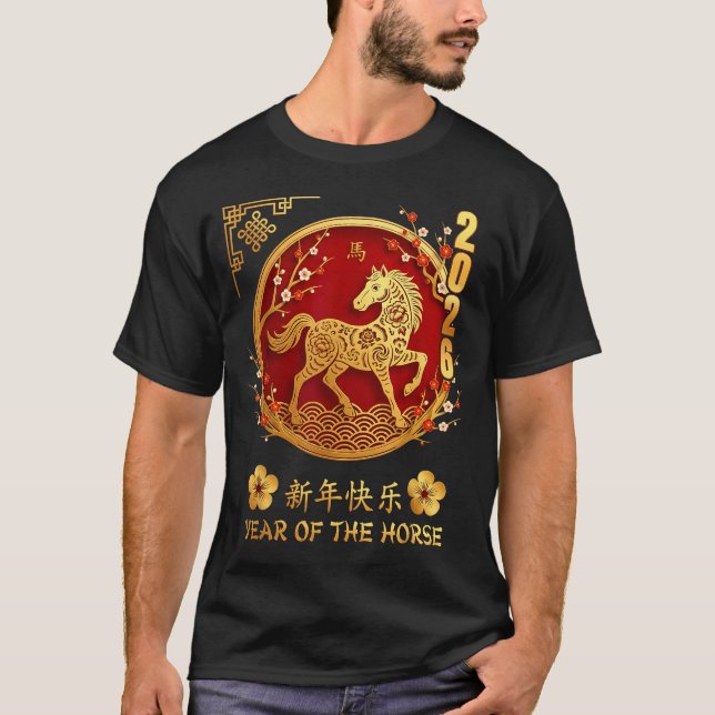 Camiseta Chinese New Year 2026 Year Of The Horse Zodiac Lov (Anverso)