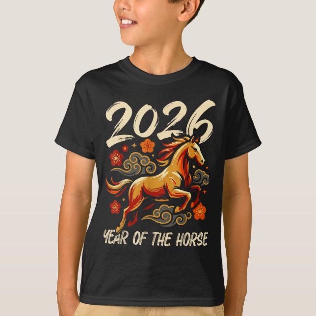 Camiseta Chinese New Year Lunar Year Of The Horse 2026  (Anverso)