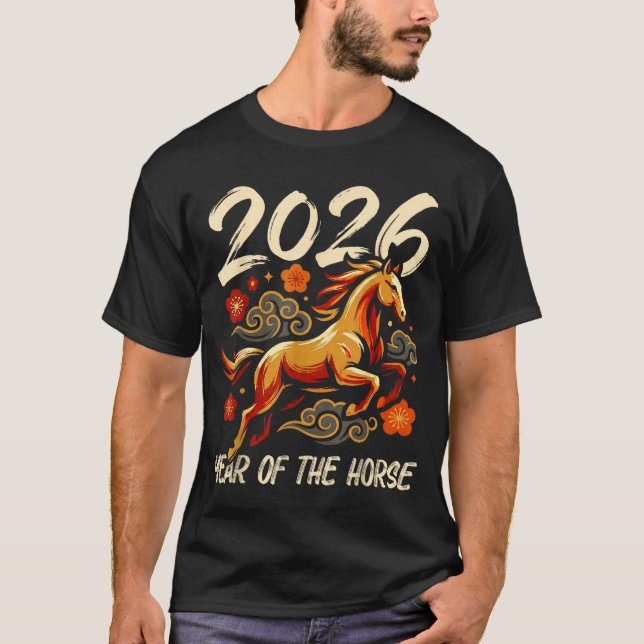 Camiseta Chinese New Year Lunar Year Of The Horse 2026  (Anverso)