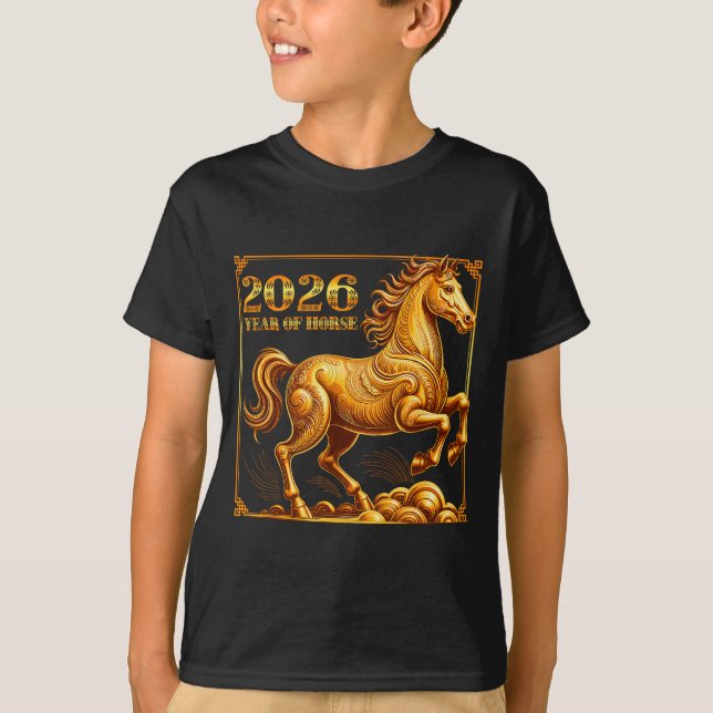 Camiseta Chinese New Year Of The Horse Chinese Zodiac Year  (Anverso)