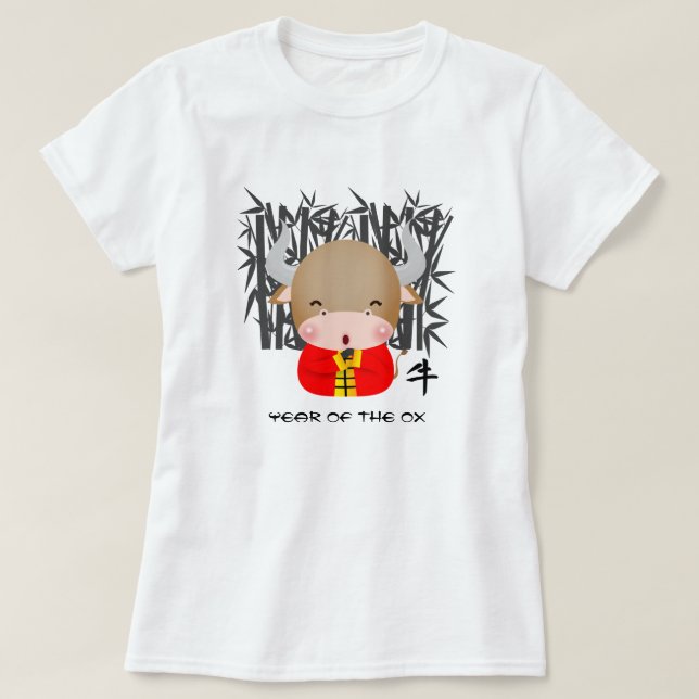 Camiseta Chinese Year of the Ox | Cute Little Ox (Diseño del anverso)