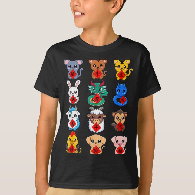 Camiseta Chinese Zodiac Animal Signs Lunar New Year  (Anverso)