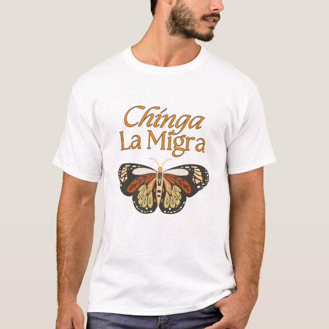 Camiseta Chinga La Migra - Abolir ICE (Anverso)