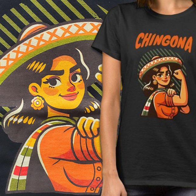 Camiseta Chingona Latina Mujer Mujer Hispana Herencia Camis (Chingona Latina Woman Hispanic Heritage Shirt)