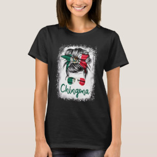 Camiseta Chingona por la bandera de México Chica para las m