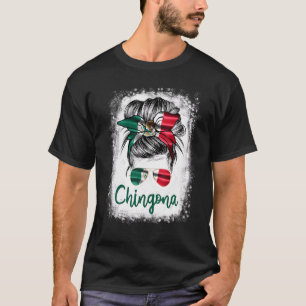 Camiseta Chingona por la bandera de México Chica para las m