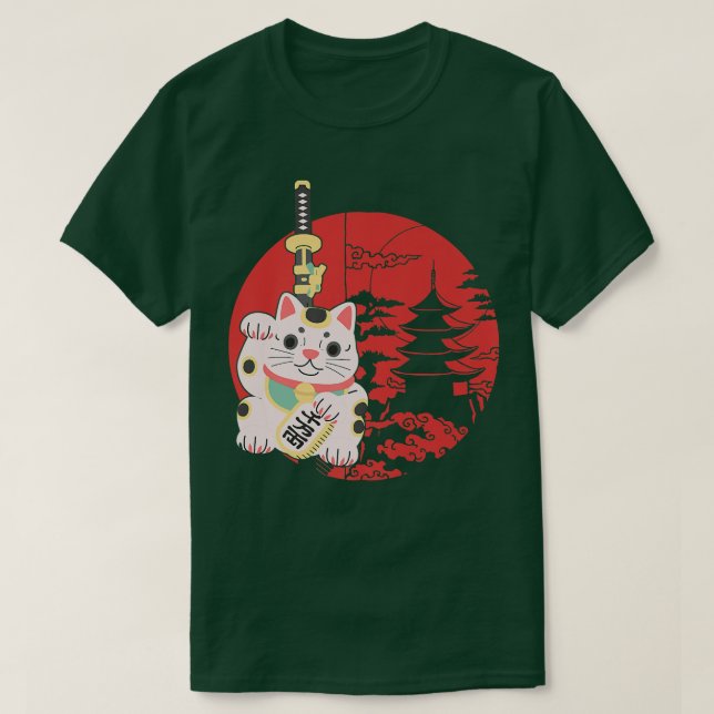Camiseta Chino afortunado con espada samurai en China (2) (Diseño del anverso)