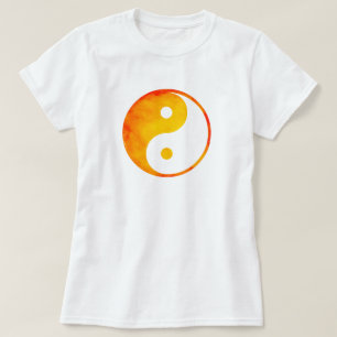 Camiseta Chino de la acuarela del naranja y del amarillo de