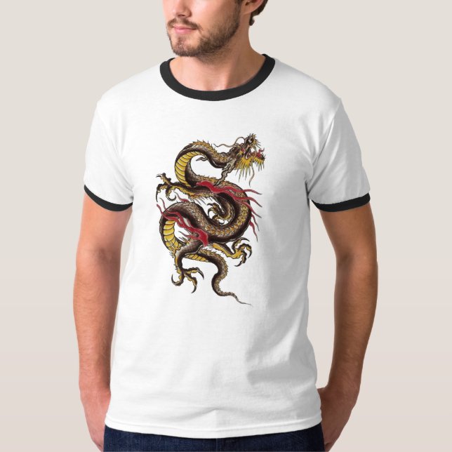 Camiseta chino-dragón-negro (Anverso)