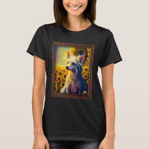 Camiseta Chino pintando flores de girasol madre mujer