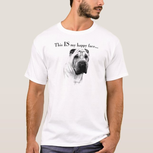 Camiseta Chino Shar Pei Happy Face (Anverso)
