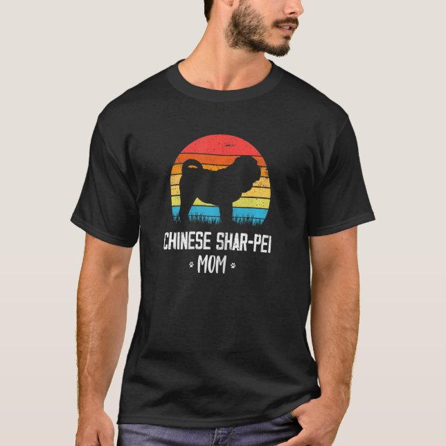 Camiseta Chino Shar-Pei Mom Retro (Anverso)